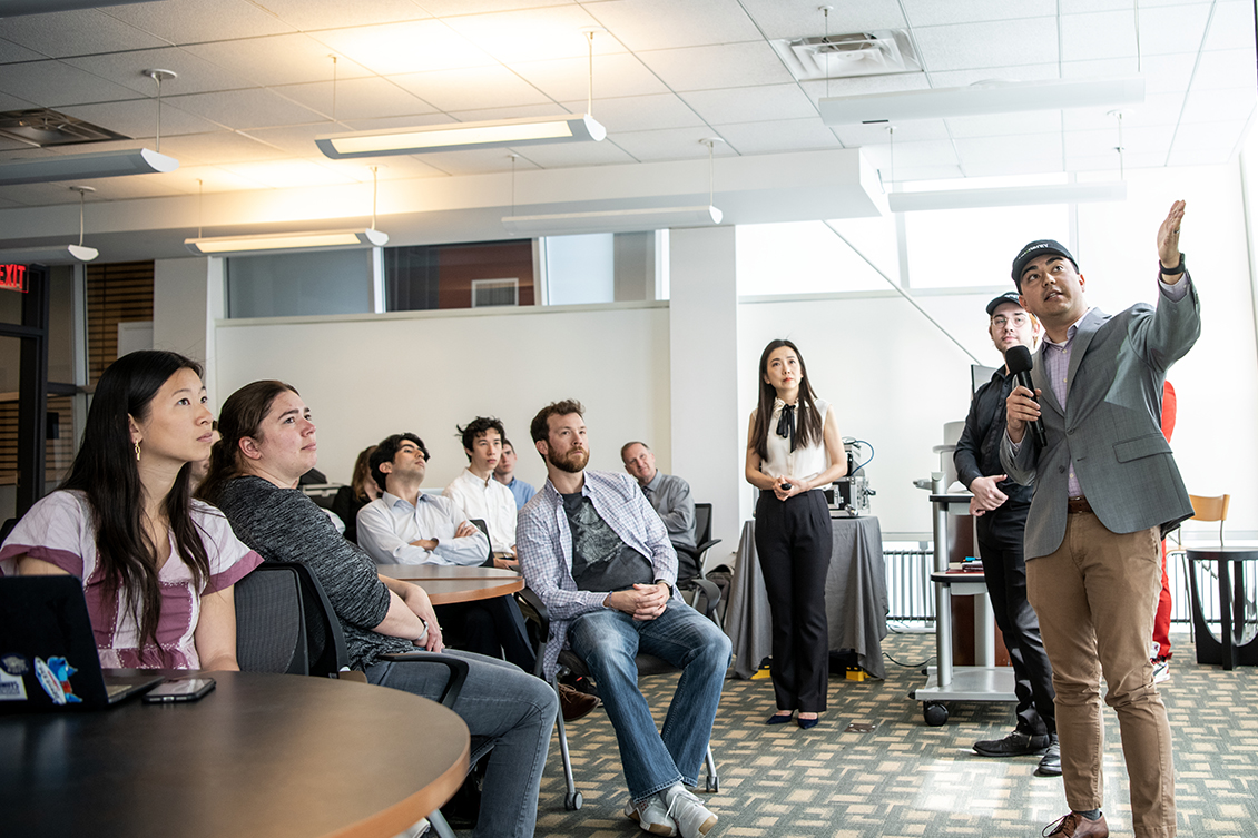 Person lecturing a class
